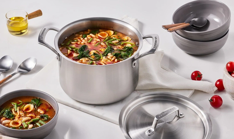 Le Creuset - 3-warstwowy głęboki garnek ze stali nierdzewnej Essential20 cm