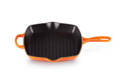 Le Creuset - patelnia żeliwna grillowa z dwoma uchwytami 26 cm Płomienna