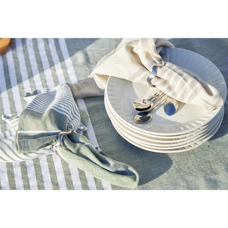 Sagaform - serwetki Ella Hamam, 4 szt., 45 x 45 cm, bawełna organiczna, beżowe Outdoor