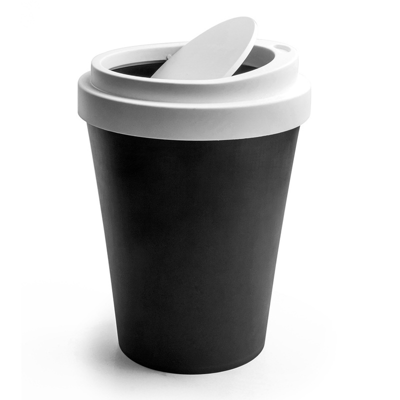 Qualy - Kosz na śmieci mini Coffee czarny