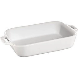 Staub - prostokątny półmisek ceramiczny 1.1 l, biały