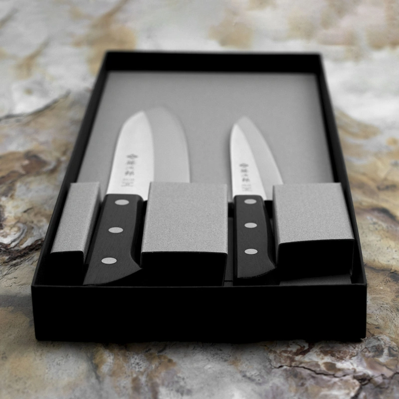 Tojiro - Basic VG-10 Zestaw Nóż Santoku 16,5 cm + uniwersalny 13,5 cm