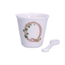 La Porcellana Bianca - filiżanka z łyżeczką 75 ml, Wzór Q Unico