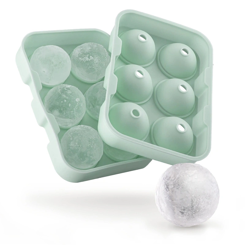 VacuVin - Forma do przygotowywania 6 szt. kul lodowych Ice Sphere Mold Jade
