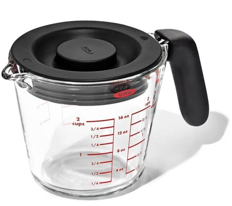 OXO - Miarka szklana 0,5l. z pokrywką Good Grips