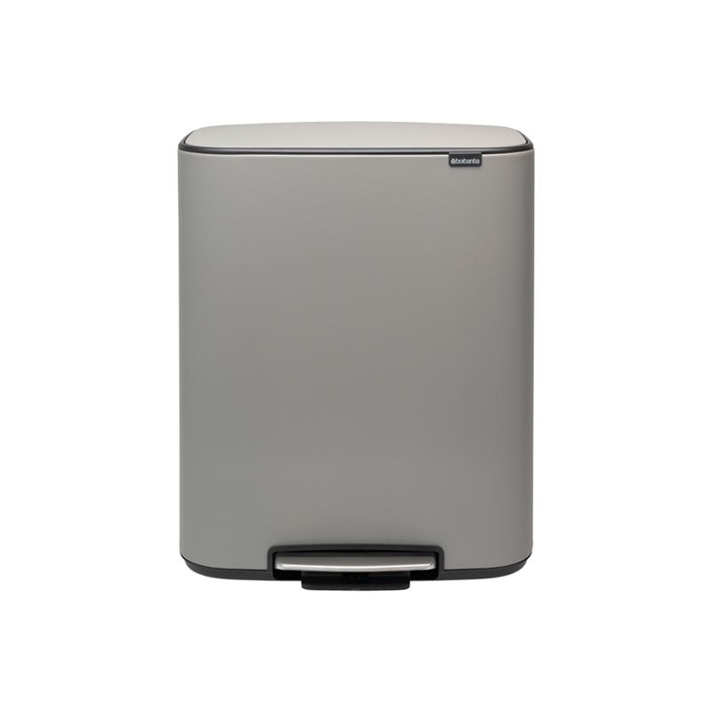 Brabantia - Kosz na śmieci pedałowy Bo 2x30L mineralny szary