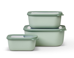 Mepal - Zestaw 3 misek Cirqula prostokątna 750 1500 3000 Nordic Jade