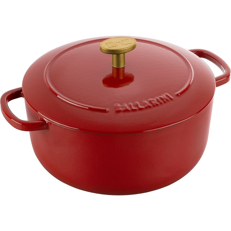 Ballarini - garnek żeliwny okrągły 2.6 ltr, czerwony Bellamonte