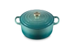 Le Creuset brytfanna żeliwna emaliowana Signature okrągła 22 cm 3,3l bleu riviera