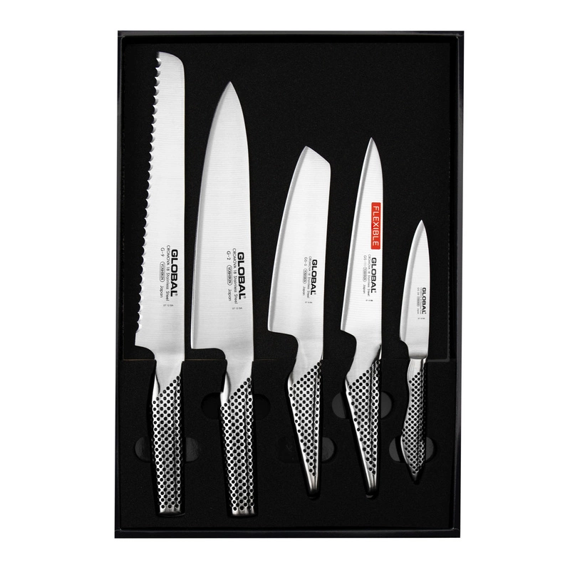 Global - Zestaw 5 noży G-2, 9, GS-5,11,38