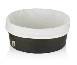 Kela - Koszyk na pieczywo L czarny/biały Grana