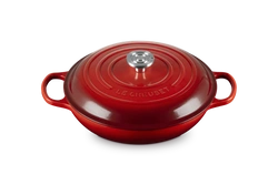 Le Creuset - garnek Gourmet Profesjonalny żeliwny 30 cm 3,5 l wiśniowy