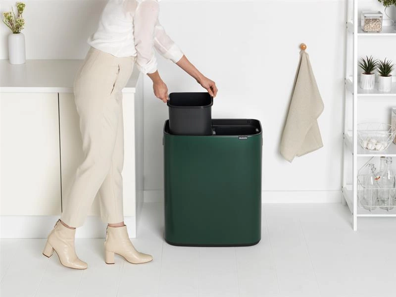 Brabantia - Kosz na śmieci Touch Bin BO 2x30L zielony Pine