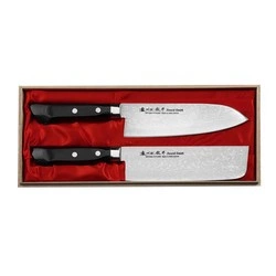 Satake  - Unique Sai VG-10 Zestaw Nóż Santoku +Nakiri