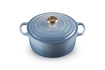 Le Creuset brytfanna żeliwna emaliowana Signature okrągła 24 cm 4.2l chambray