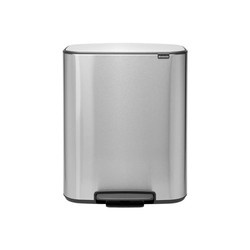 Brabantia - Kosz na śmieci pedałowy Bo 2x30L stal matowa FPP