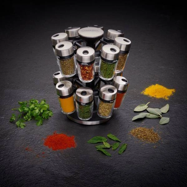 Cole & Mason - Przyprawnik- karuzela Premium z 16 przyprawami -