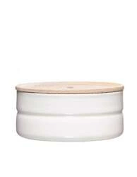 Riess - Pojemnik niski z drewnianą pokrywą 0,6l Pure White