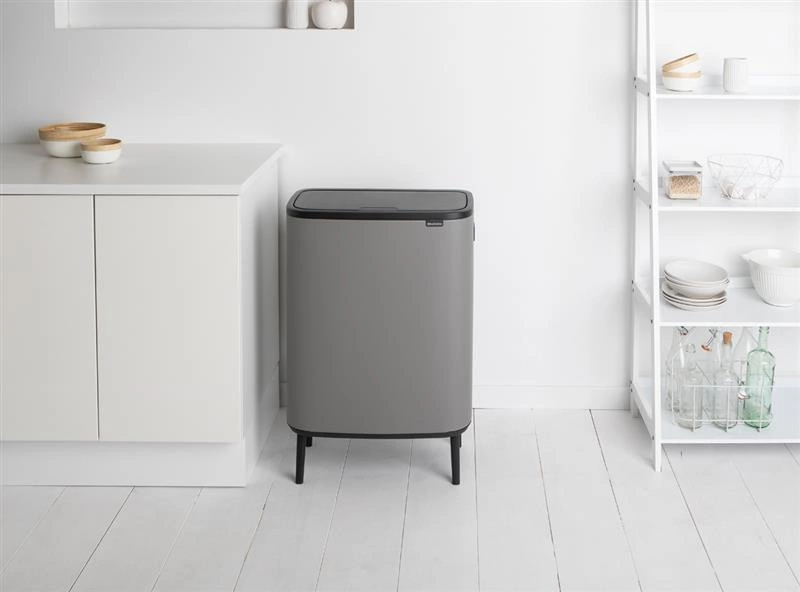 Brabantia - Kosz na śmieci Touch Bin Bo 60l mineralny szary