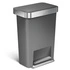 simplehuman - Kosz na śmieci pedałowy Liner Pocket, 45 l; szary