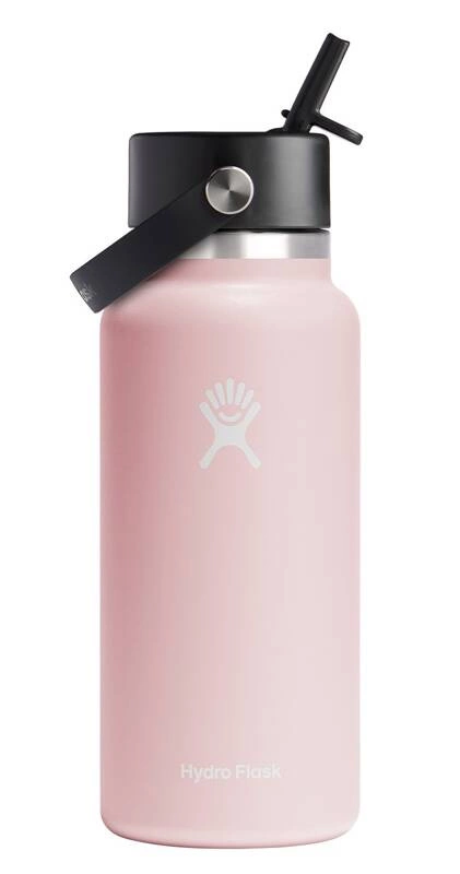 Hydro Flask - Butelka 946 ml Wide Mouth Flex Straw Cap różowy Trilliu