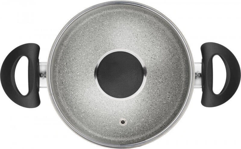 Ballarini - garnek granitowy indukcyjny z 2 uchwytami 24 cm + pokrywka Ferrara