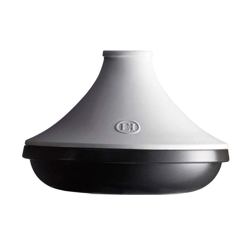 Emile Henry - Tagine Delight indukcja 33cm 4l - biało-czarny