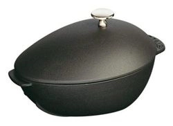 Staub - emaliowany żeliwny garnek do małż czarny 25 cm 