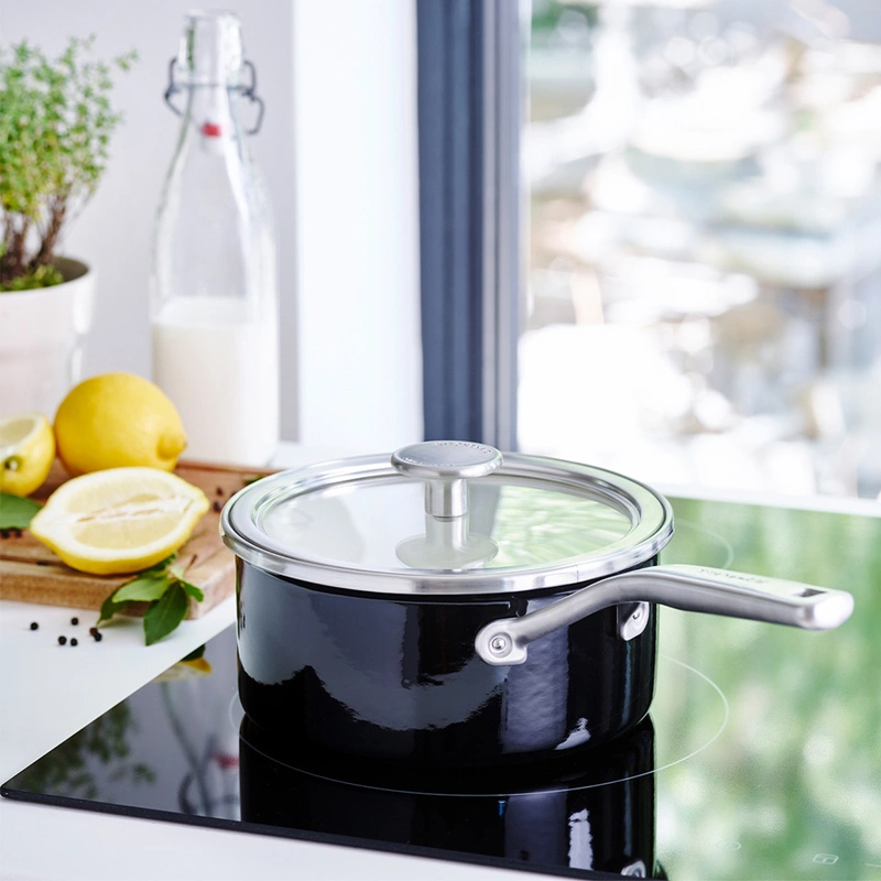 KitchenAid - Rondel emaliowany 2,4 L 20 cm czarny