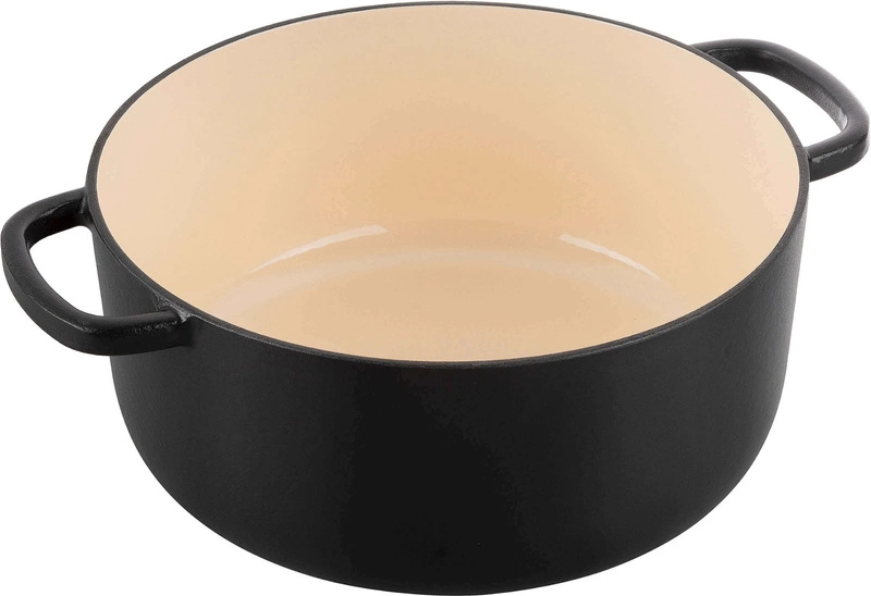 Ballarini - garnek żeliwny okrągły 7 ltr, czarny Bellamonte