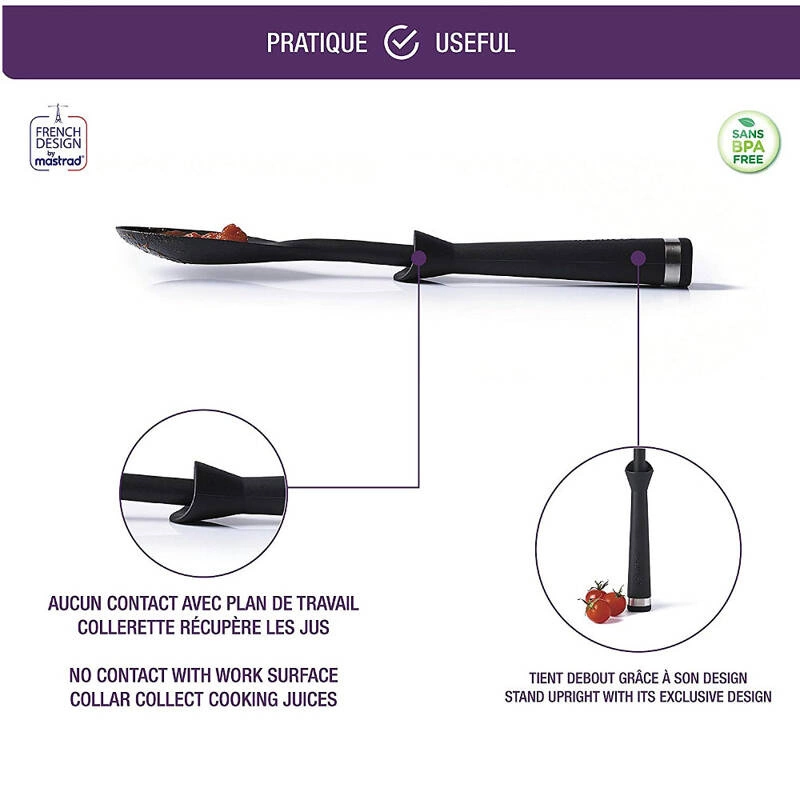 Mastrad - Łyżka silikonowa Express czarnaczarny