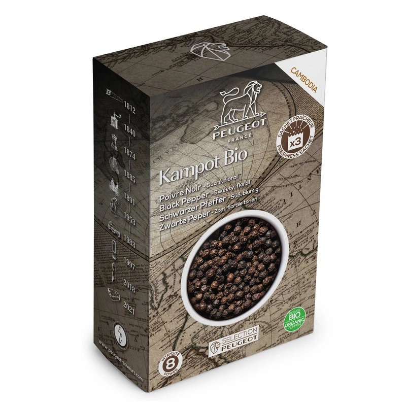 Peugeot - KAMPOT BIO - pieprz czarny organiczny Kambodża, 60