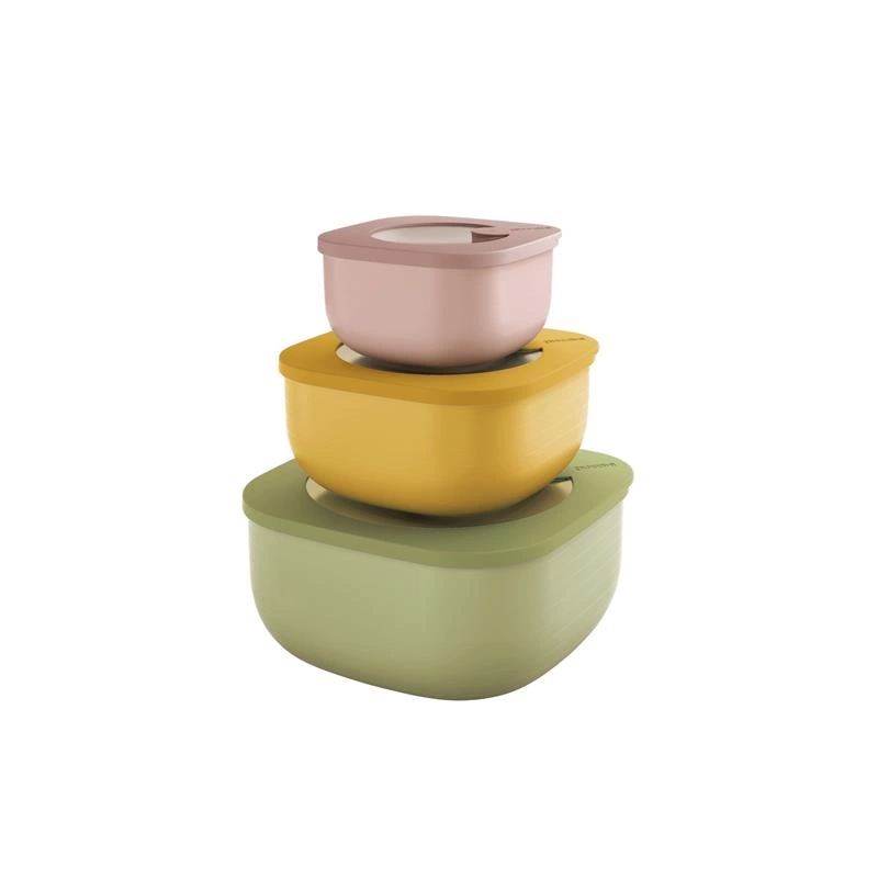 Guzzini - ZESTAW 3 PŁYTKICH POJEMNIKÓW „ECO STORE&MORE”