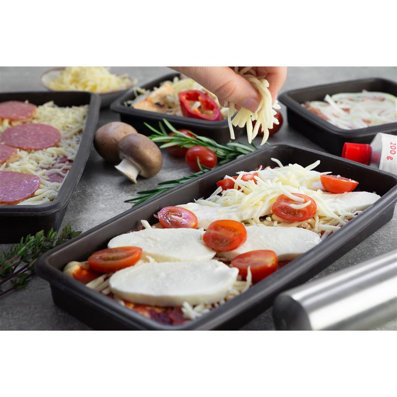 Lurch - silikonowe tacki do pieczenia, 4 szt., 11 x 11 cm (2 szt.), 24 x 11 cm (2 szt.) FlexiForm