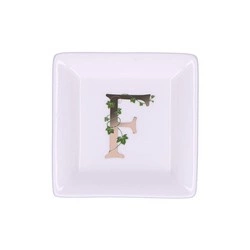 La Porcellana Bianca - talerzyk kwadratowy 10 cm, Wzór F Adorato