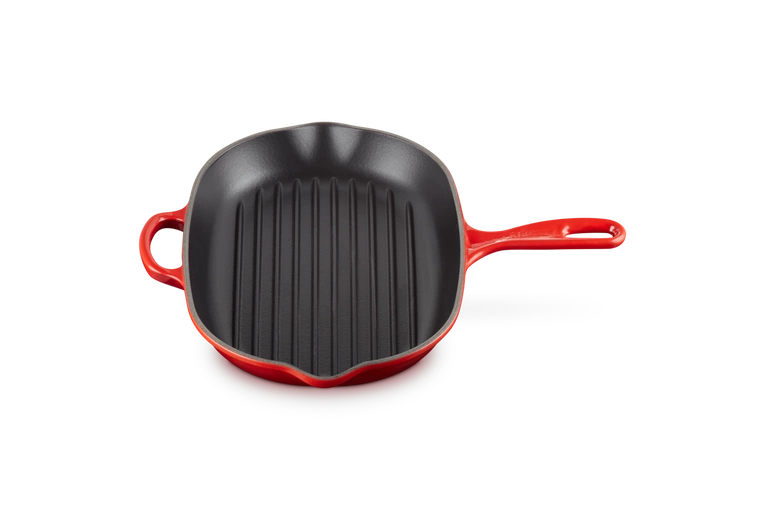 Le Creuset - patelnia żeliwna grillowa 32 cm Wiśniowa
