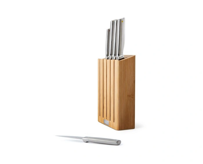 Joseph Joseph - Zestaw 5 noży w bloku bambusowym, Elevate Steel
