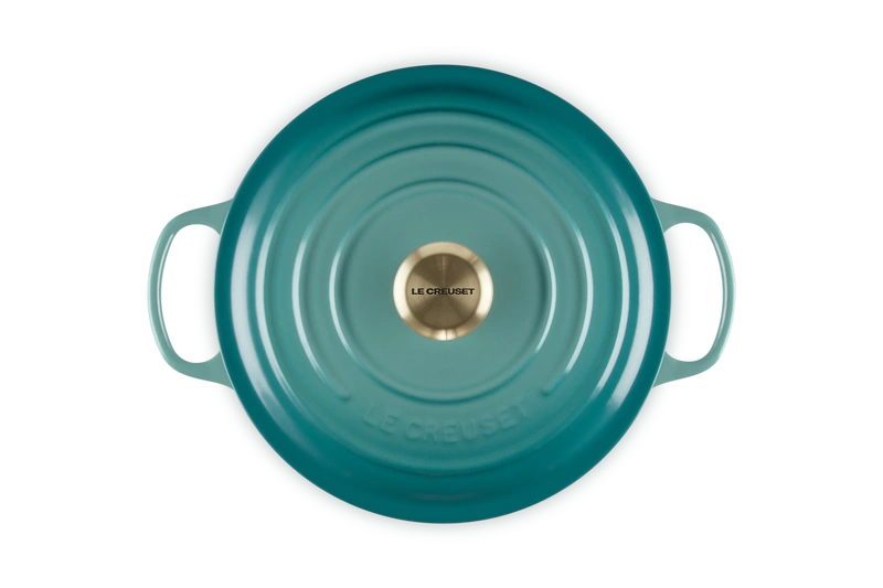 Le Creuset brytfanna żeliwna emaliowana Signature okrągła 26 cm 5,3l bleu riviera