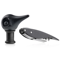 Zone Denmark - Korkociąg z korkiem do wina Rock Black