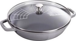 Staub - żeliwny wok szary 37 cm