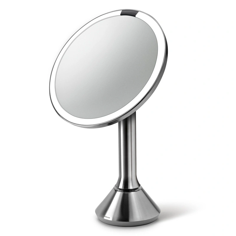 simplehuman - Lustro sensorowe z kontrolą natężenia światła - 20 cm - stal szczot.