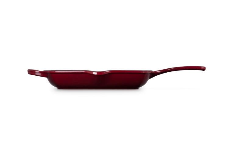 Le Creuset - patelnia żeliwna grillowa z dwoma uchwytami 26 cm garnet