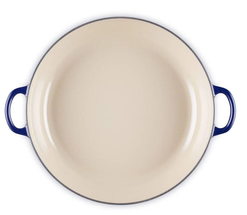 Le Creuset - garnek Gourmet żeliwny emaliowany patelnia Indigo 30 cm
