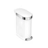 simplehuman - Kosz na śmieci 45L pedałowy SLIM - biały