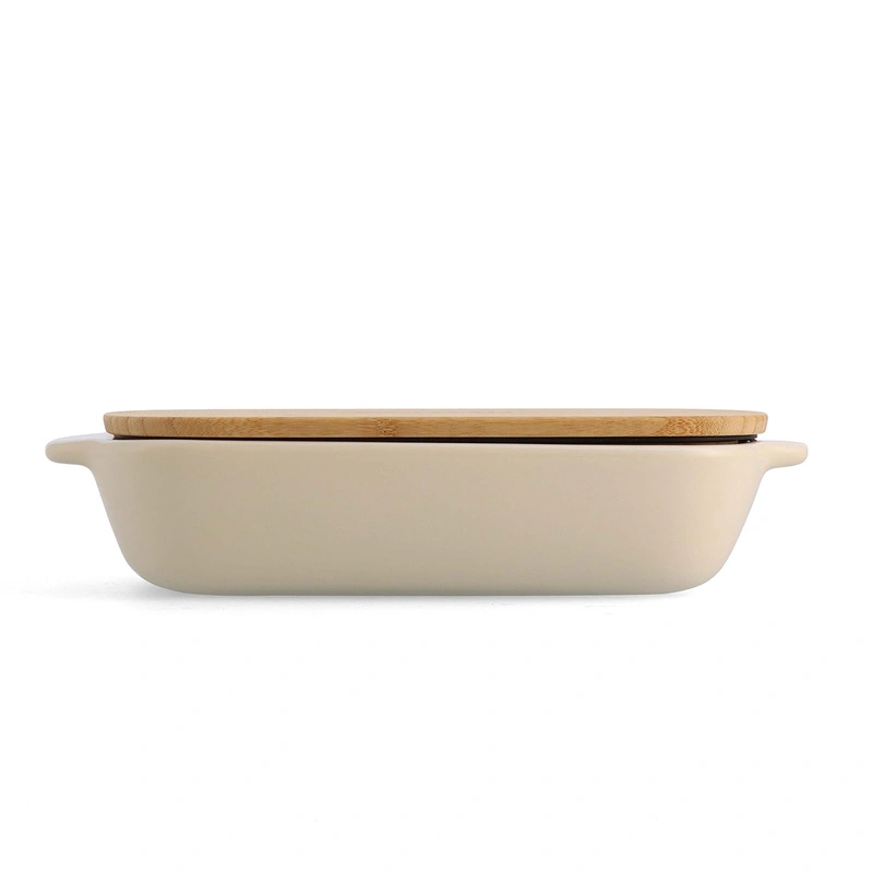 KitchenAid - ceramiczna brytfanna z przykrywką M - Almond Cream