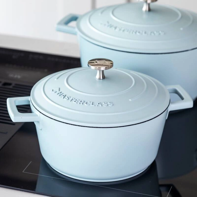 MasterClass - garnek z pokrywką do zapiekania 2,5L błękitny