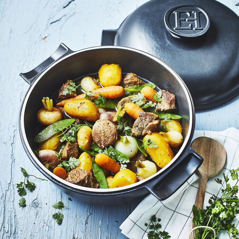Emile Henry - Garnek ceramiczny "Delight" na indukcję 4L - czarny