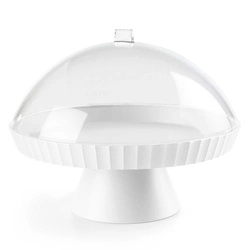 Blim Plus - AGORA Patera do ciasta z pokrywą biała