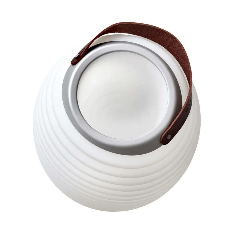 Kooduu - SYNERGY 50 Lampa LED z głośnikiem i coolerem na napoje - 56 x 32 cm, Biały