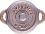 Staub - 4x Mini Cocotte okrągły 10 cm, antyczny grafitowy